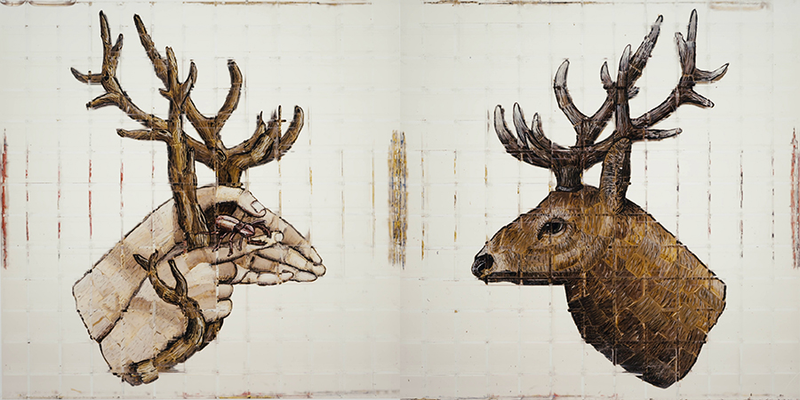 Illustration for article titled This Anamorphic Cube Reveals a Different Painting Every Time You Spin It